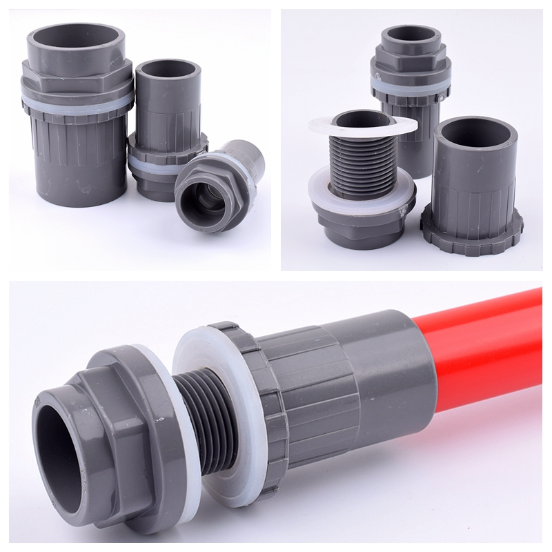 Marine Aquarium Overflow - 2-5pcs 20mm~50mm Grey PVC Pipe Fittings