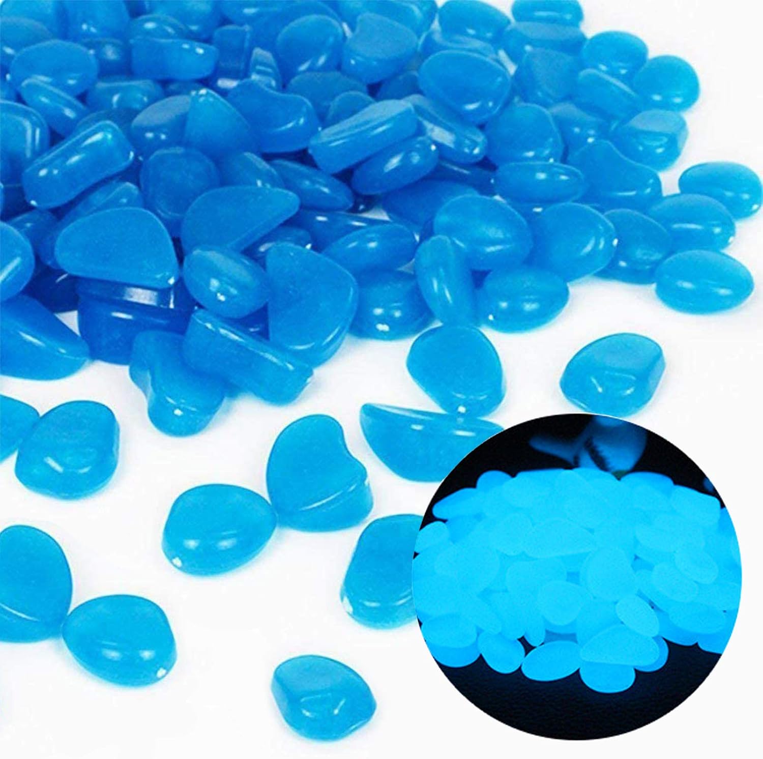 Fish Tank Rocks Glow Blue Pebb - Aquarium Marine Plants ulasan dan harga