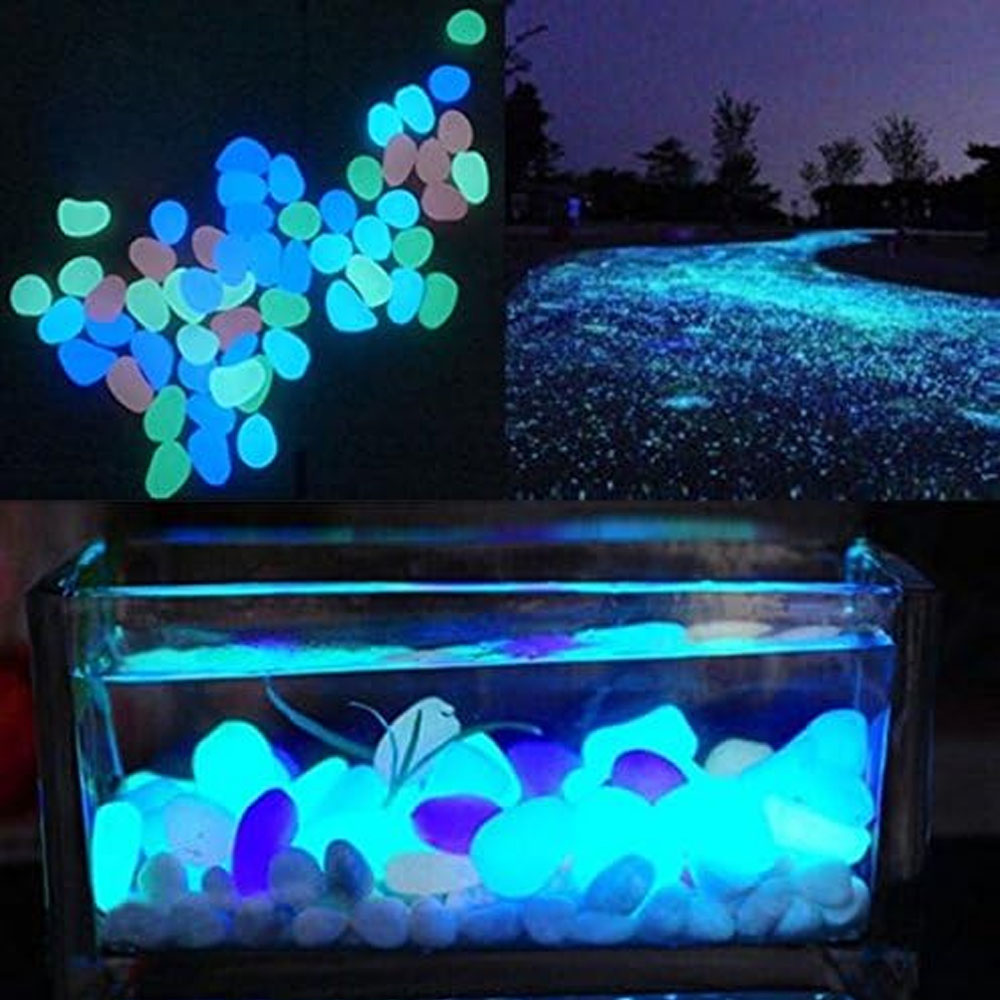 Fish Tank Rocks Glow Blue Pebb - Aquarium Marine Plants ulasan dan harga